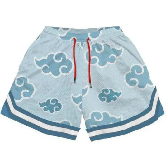 Akatsuki Cloud Blue Athletic Shorts