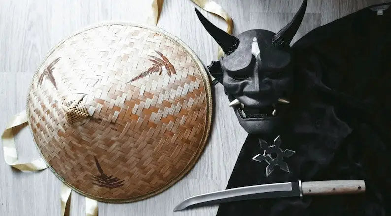 Black Hannya Demon Mask